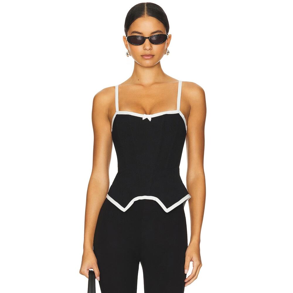 Miaou Tina Corset Top Party Statement Coquette Cottagecore Casual Festival Small
